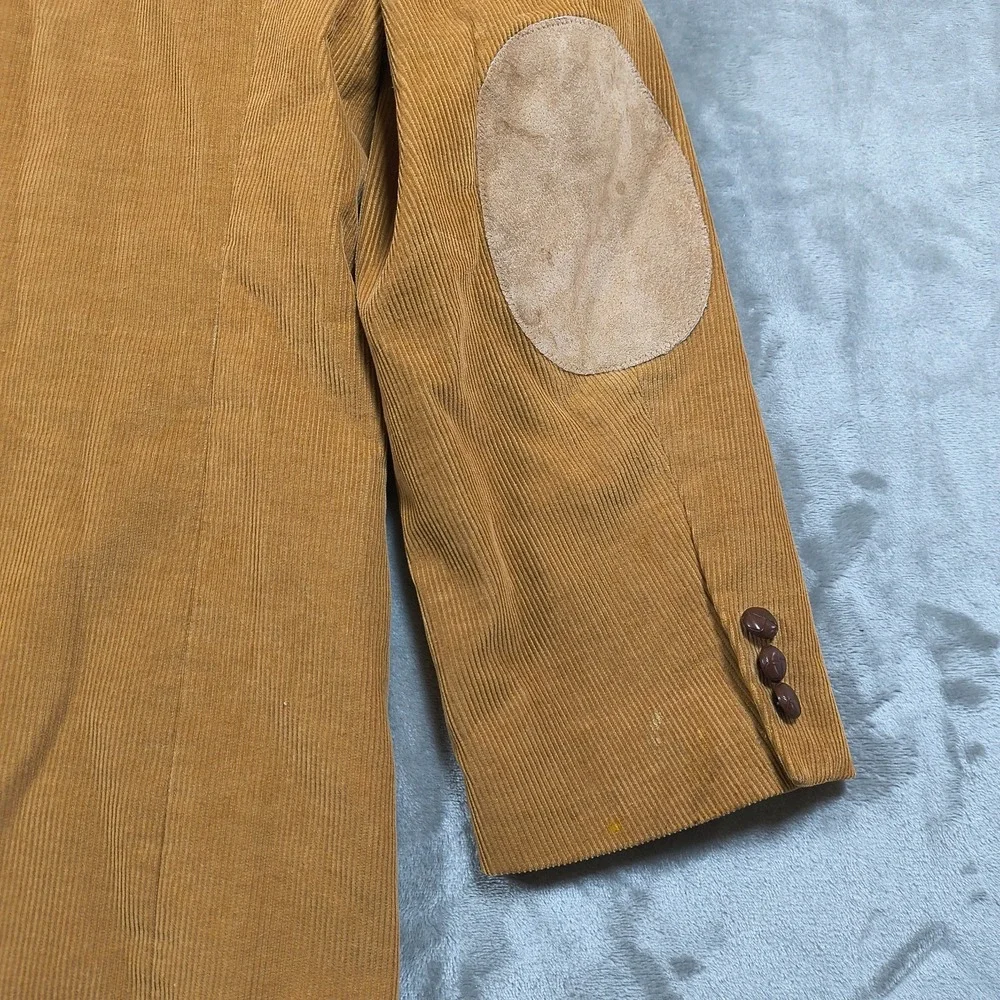 Vintage Circle S Blazer Mens 48 Long Brown Corduroy Elbow Patches Cowboy Western